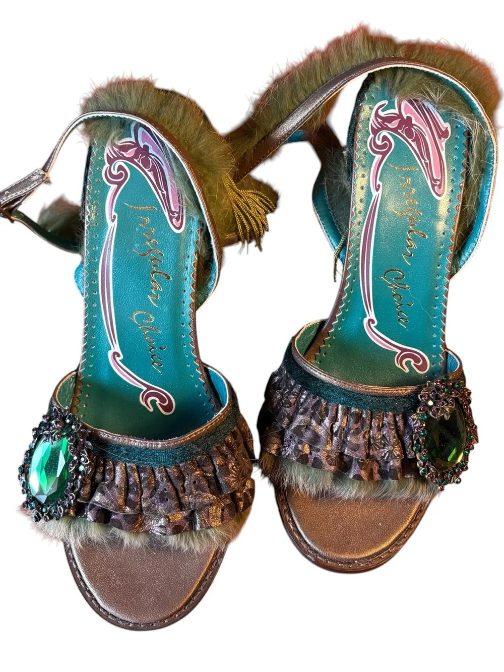Fantastic Irregular Choice Fringed Heels Size 8 - Picture 2 of 12